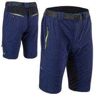 Silvini Men’s RANGO Mountain Bike Cycling Shorts Belted Navy Lime Green MP1616